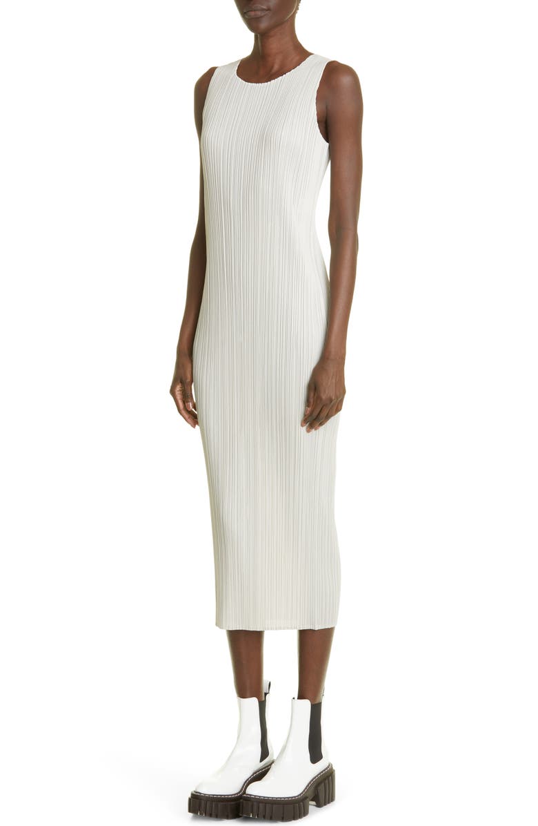 Pleats Please Issey Miyake Basics 2 Pleated Midi Dress, Alternate, color,