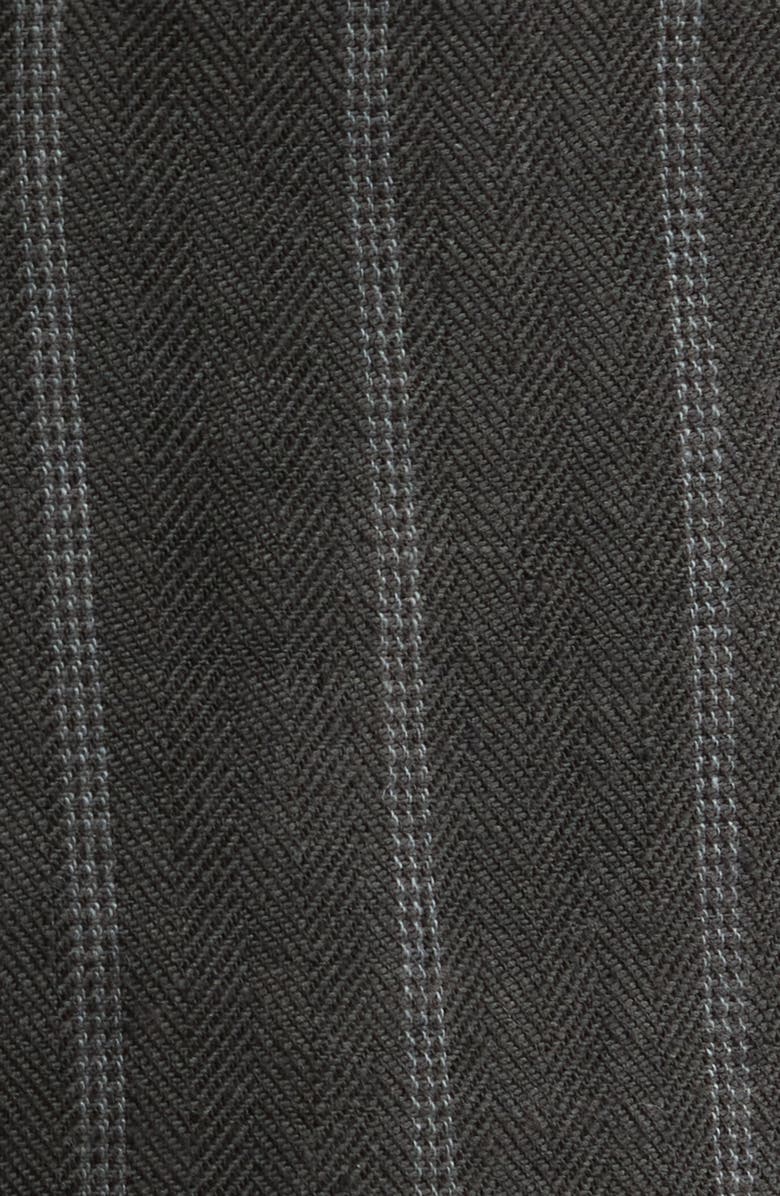 Tommy Bahama Isla Sands Pleated Stripe Linen Blend Shorts, Alternate, color, Fog Grey