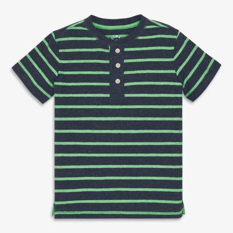 Kids Heathered Henley Tee In Stripe (Toddler, Little Kid, & Big Kid)