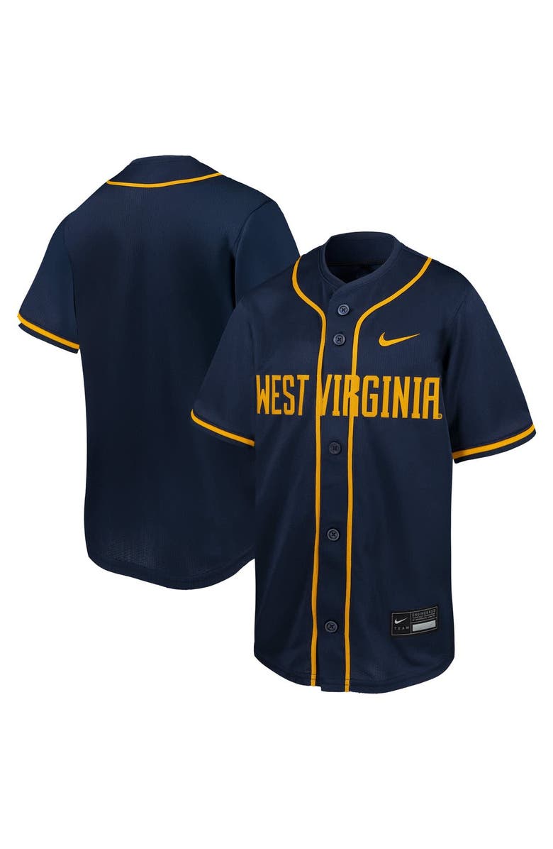 Nike Youth Nike Navy West Virginia Mountaineers Limited Baseball Jersey, Alternate, color, 