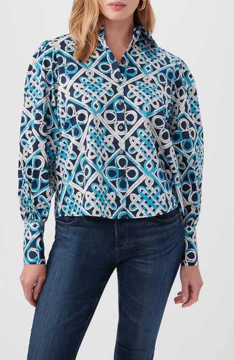 Trina Turk Costa Organic Cotton Button-Up Top