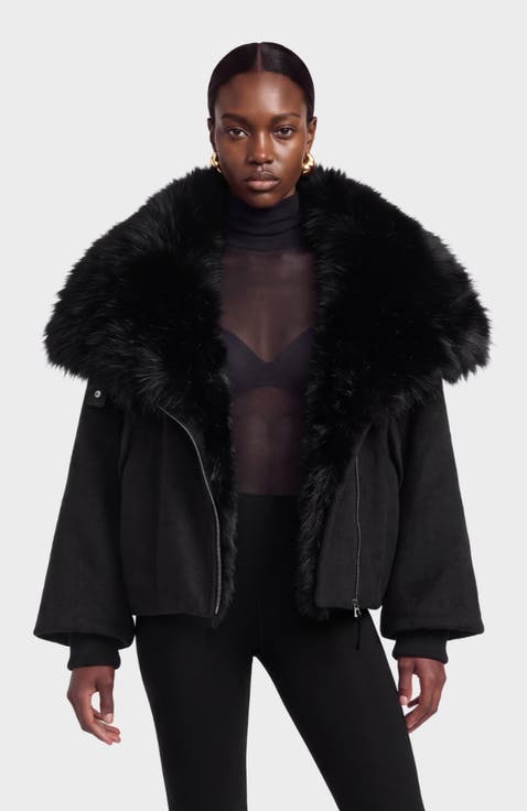 Zaria Coat With Faux Fur Collar