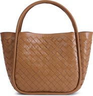 FURNIQ UK Portland Woven Leather Top Handle Bag