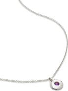 Monica Vinader February Birthstone Amethyst Pendant Necklace