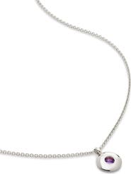 Monica Vinader February Birthstone Amethyst Pendant Necklace