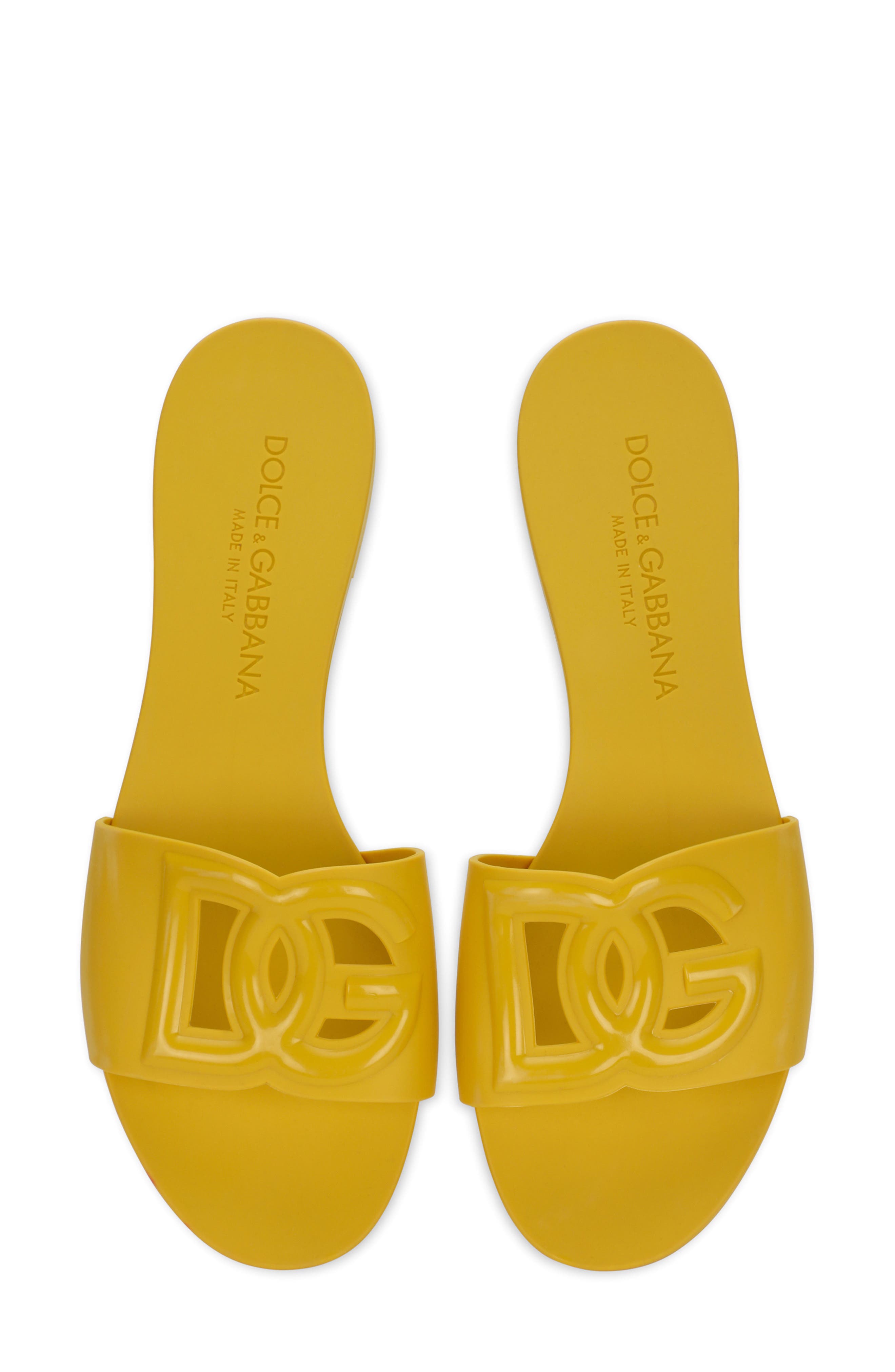 Bianca Interlock Slide Sandal, Alternate, color, YELLOW