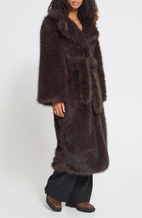 Faux Fur Long Coat