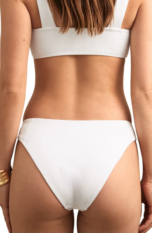 Reiss Iris Button Detail Bikini Bottom In White