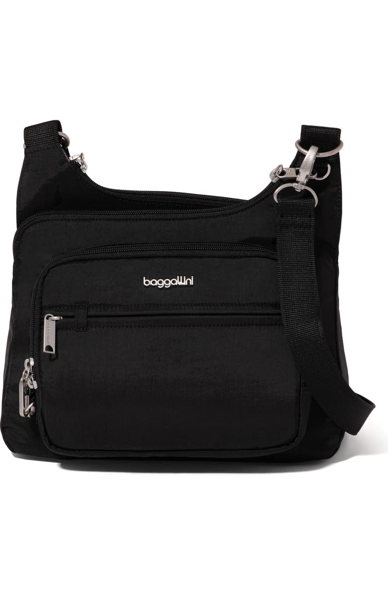 BAGGALLINI Securtex Anti-Theft Crossover Crossbody, Main, color, Black
