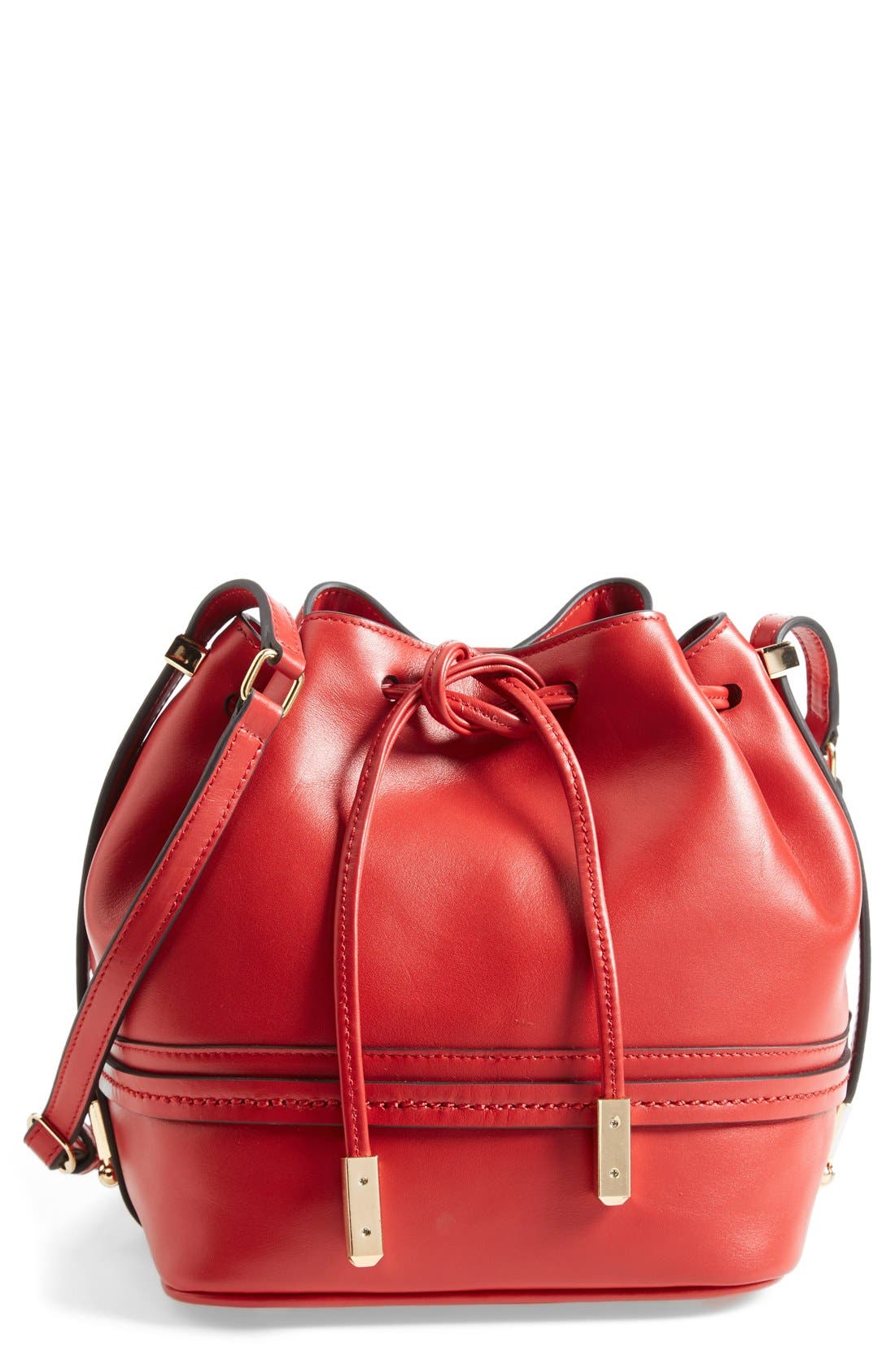 'Briarcliff' Drawstring Bag, Main, color, RED