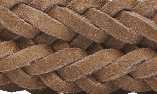 Tom Ford Angled Buckle Woven Suede Belt In Brown