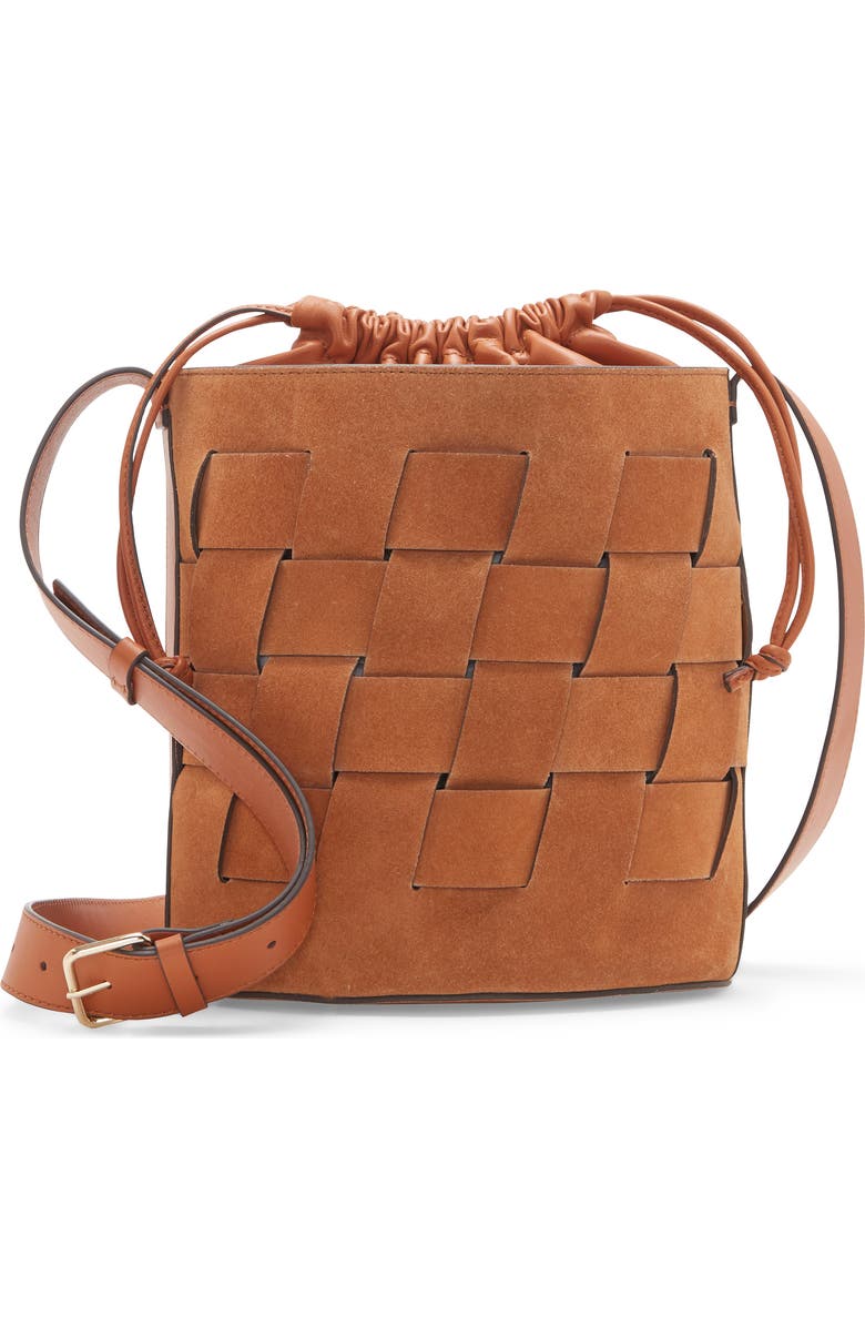 Vince Camuto Josy Woven Leather Crossbody Bag, Main, color,