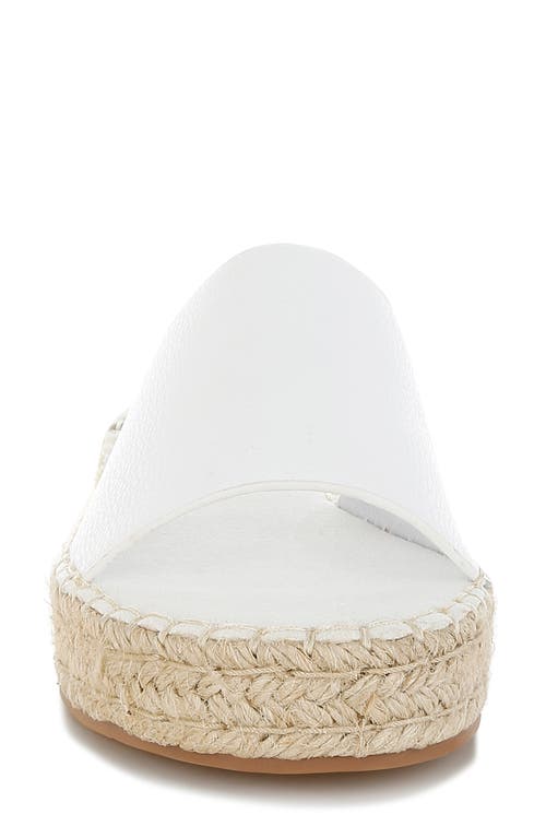 Rag & Co Scalar Espadrille Slide Sandal In White