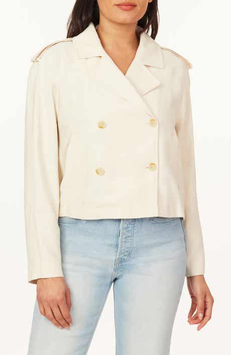 Scotch & Soda Washed Twill Cropped Trench Coat