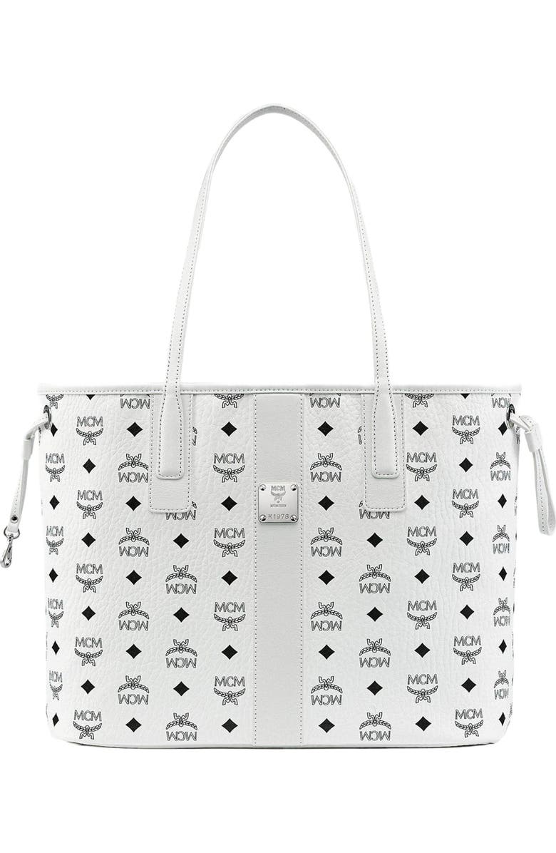 MCM Medium Liz Reversible Shopper, Main, color, White