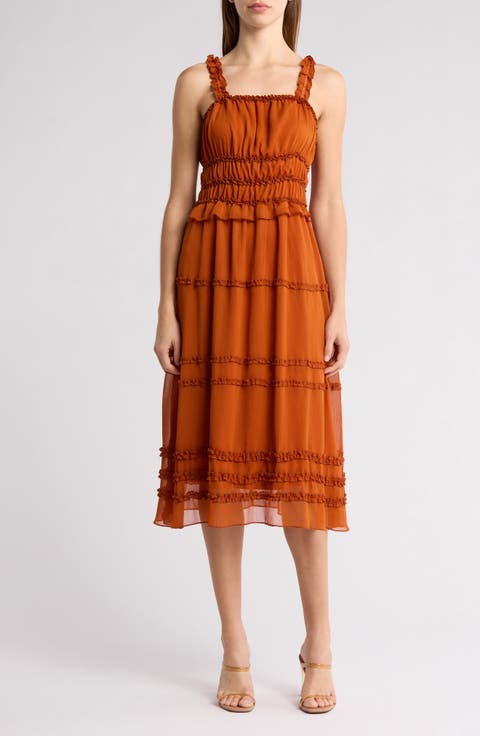 Ruffle Tiered Midi Sundress