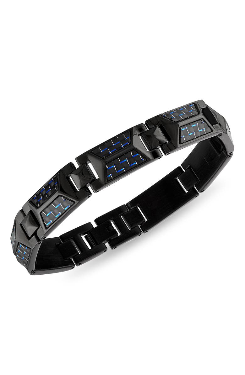 Esquire Men's Link Bracelet, Alternate, color, Black