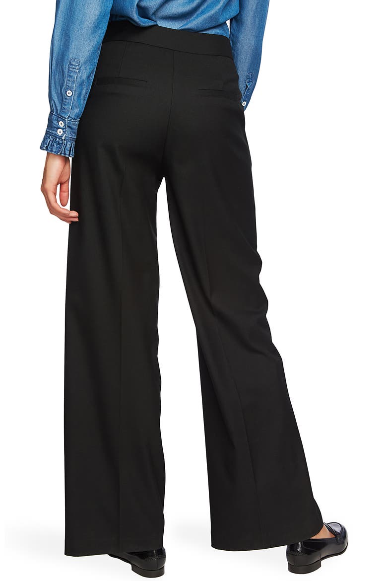 Pintuck Wide Leg Trousers, Alternate, color, RICH BLACK
