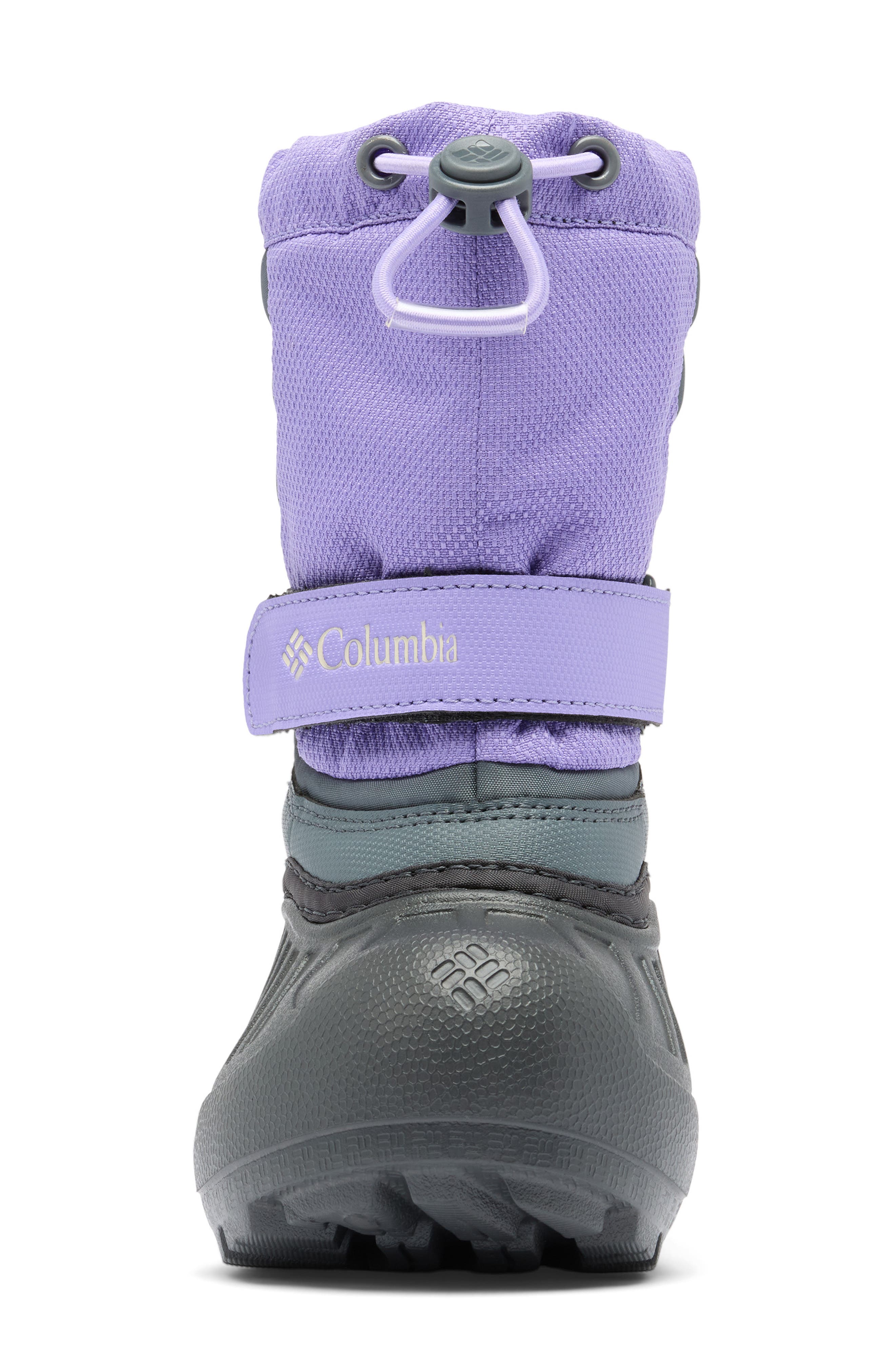 Columbia Kids' Powderbug Snowlite Waterproof Snow Boot, Alternate, color, Paisley Purple/ Grape
