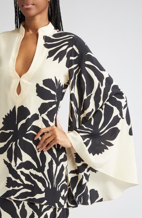 Johanna Ortiz Loveland Silk Crêpe De Chine Top In Neutral