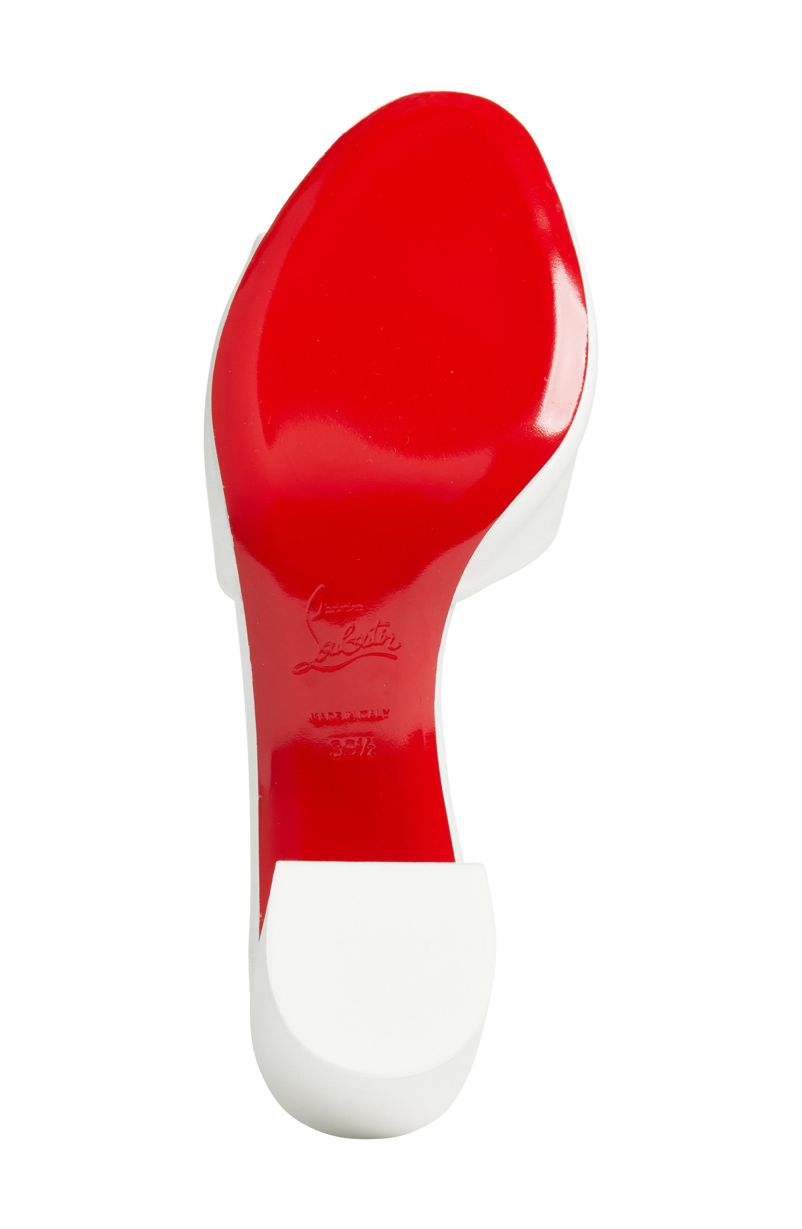 Christian Louboutin Jane Slide Sandal, Alternate, color, Bianco/ Bianco