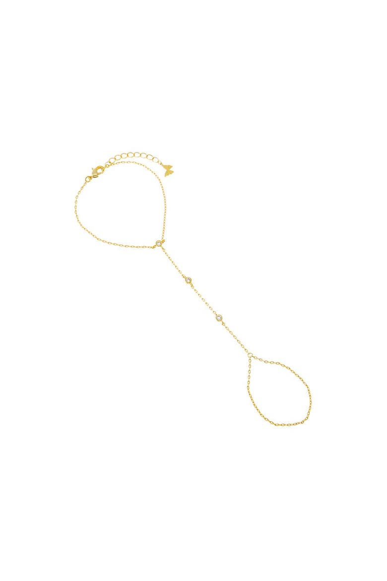CZ Multi Flower Clusrer Hand Chain, Main, color, Gold