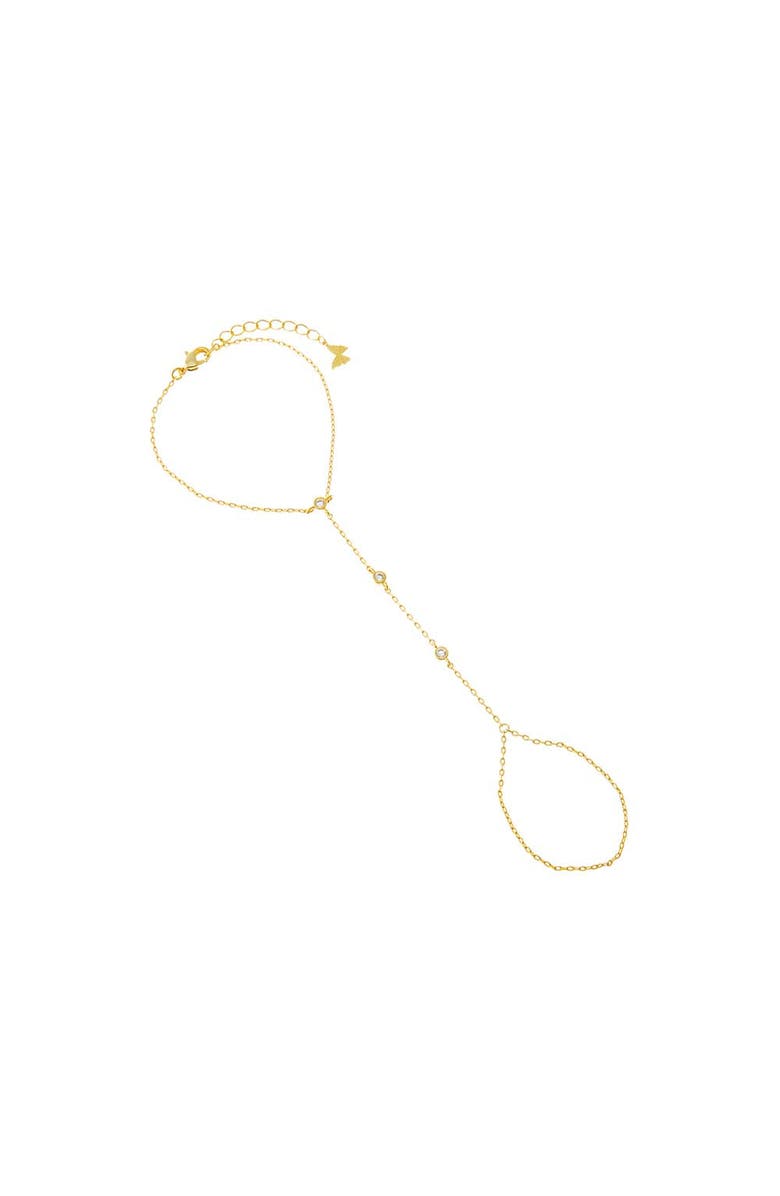 BY ADINA EDEN CZ Multi Flower Clusrer Hand Chain, Main, color, Gold