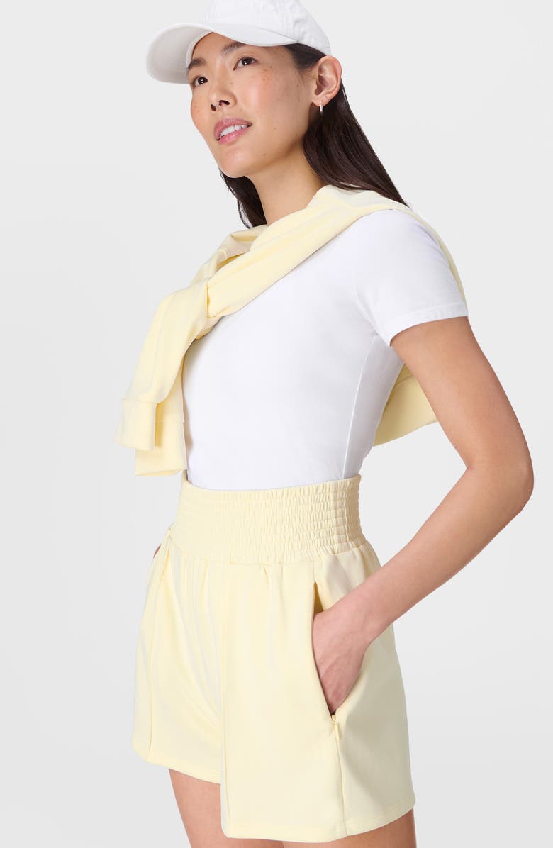 Sweaty Betty Sand Wash Cloud Weight Shorts, Alternate, color, Buttercream Yellow