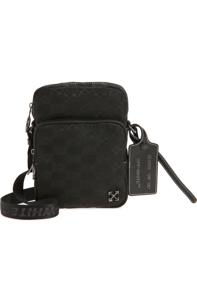 Off-White North/South Flight Multi Pocket Crossbody Bag, Main, color, Black