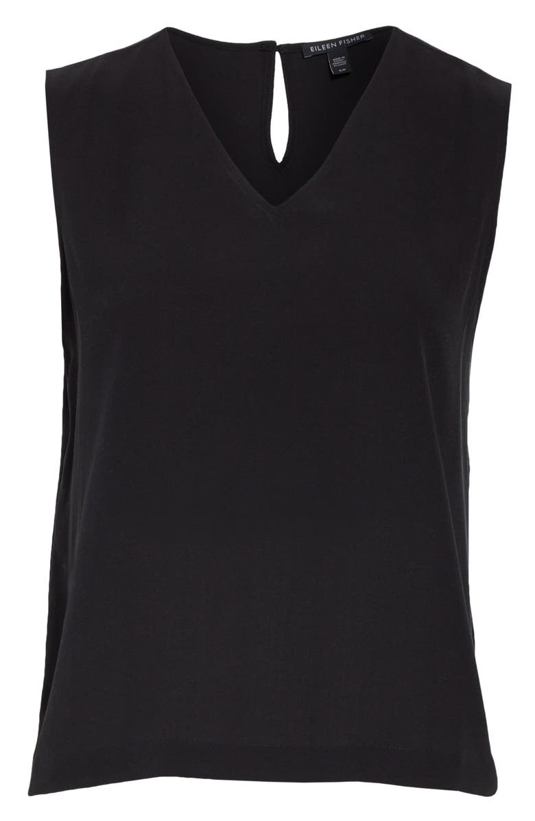 Eileen Fisher V-Neck Sleeveless Silk Shell, Alternate, color, 