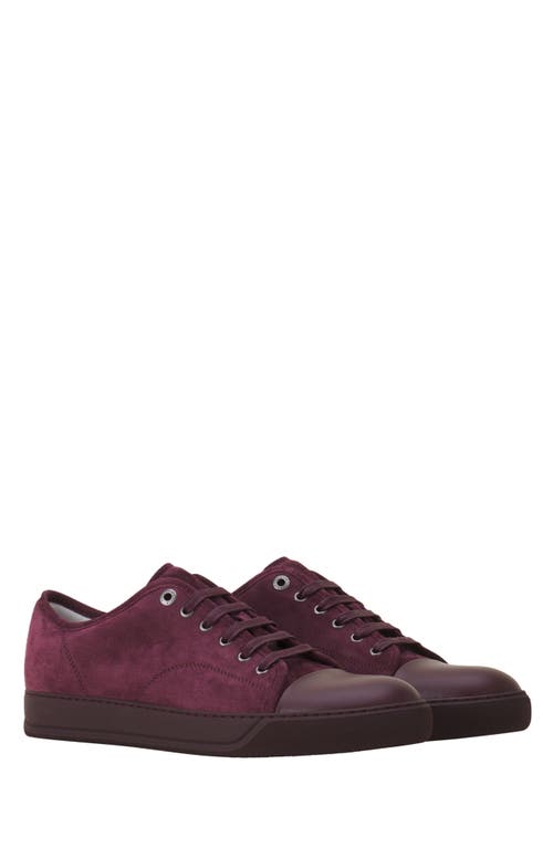 Lanvin Dbb1 Leather And Suede Sneakers In Purple