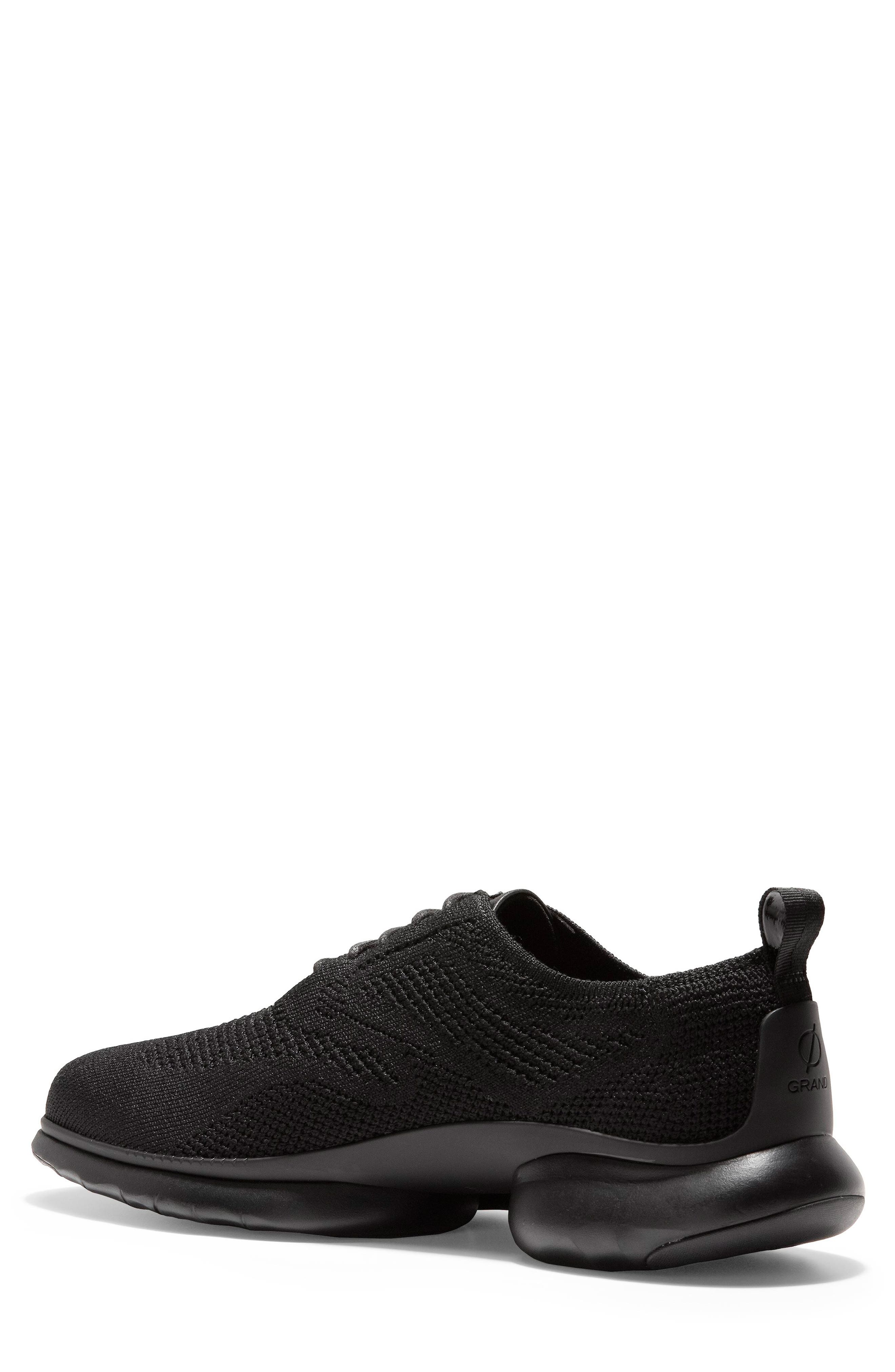 3.ZERØGRAND StitchLite Wingtip Sneaker, Alternate, color, BLACK/ BLACK