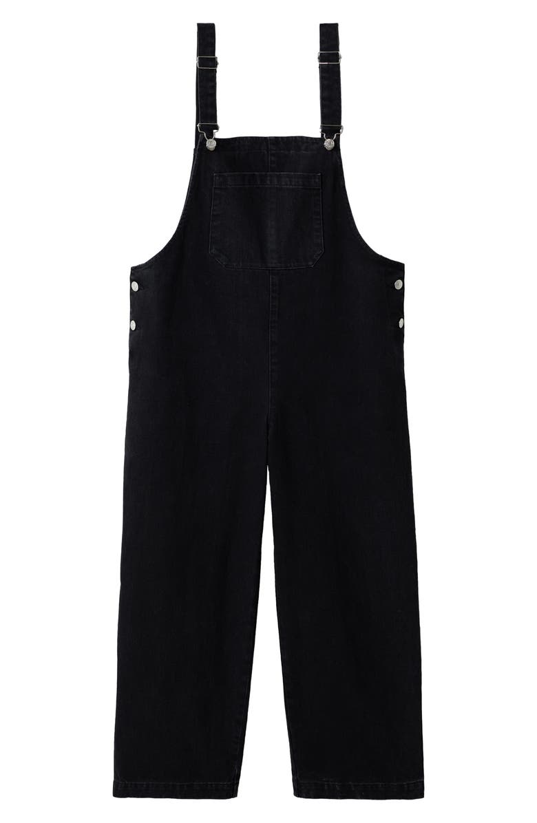 MANGO Denim Culotte Overalls, Alternate, color,