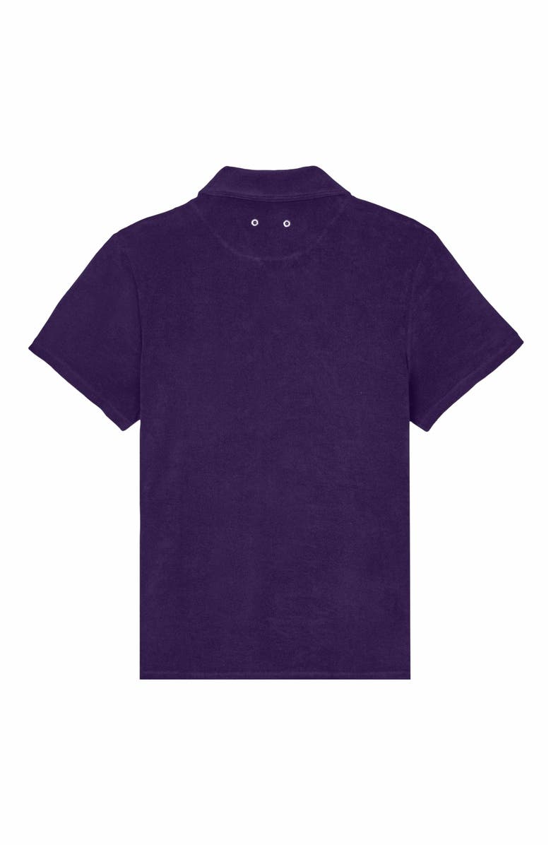 Vilebrequin Men's Solid Organic Terry Short Sleeve Shirt, Alternate, color, Minuit