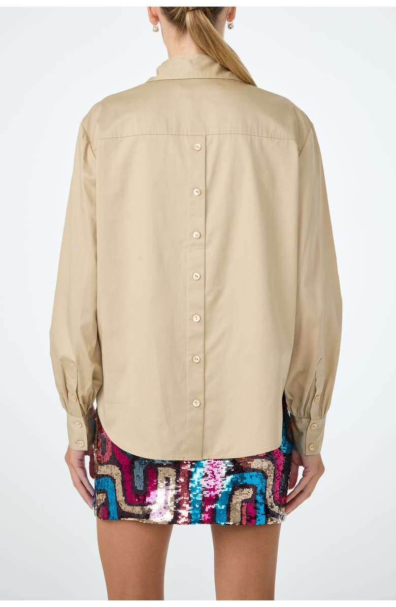 Trina Turk Burle Button-Up Top, Alternate, color, Biarritz Beige