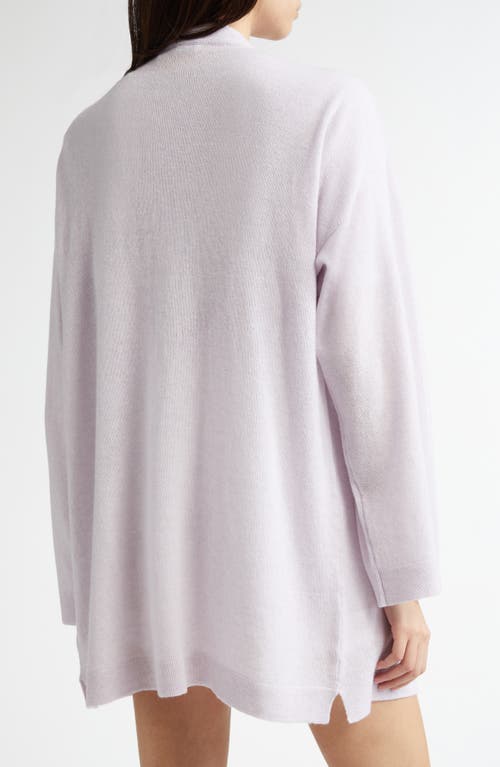 Johnstons Of Elgin Gauzy Cashmere Cardigan In Lavender
