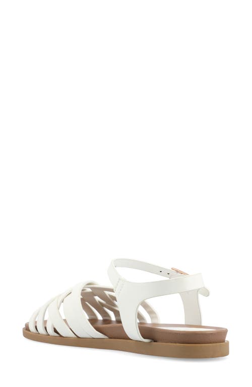 Journee Collection Kimmie Ankle Strap Sandal In White