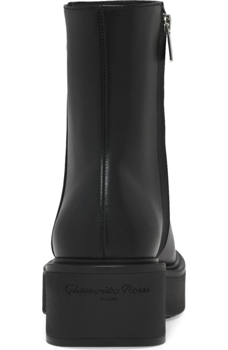 Gianvito Rossi Hiro Bootie Biker, Alternate, color, Black Calf Leather