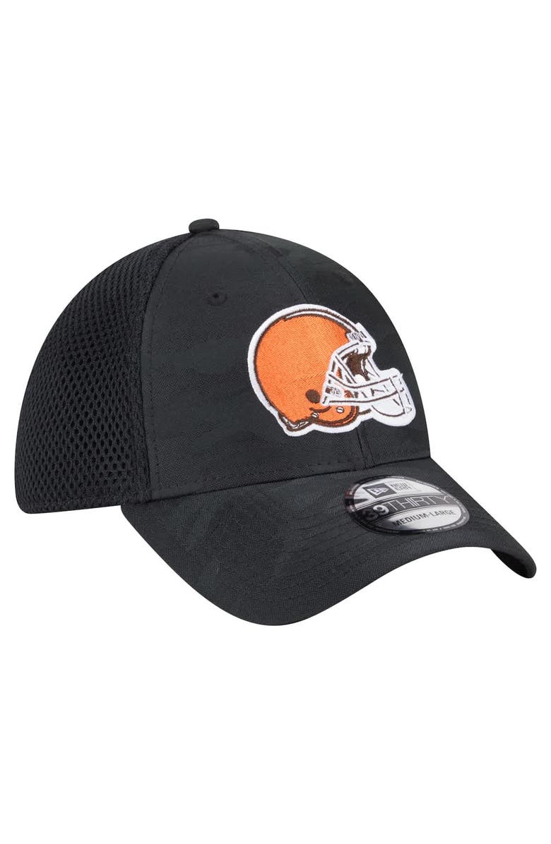New Era Men's New Era Black Cleveland Browns Active Camo 39THIRTY Flex Hat, Alternate, color, Black
