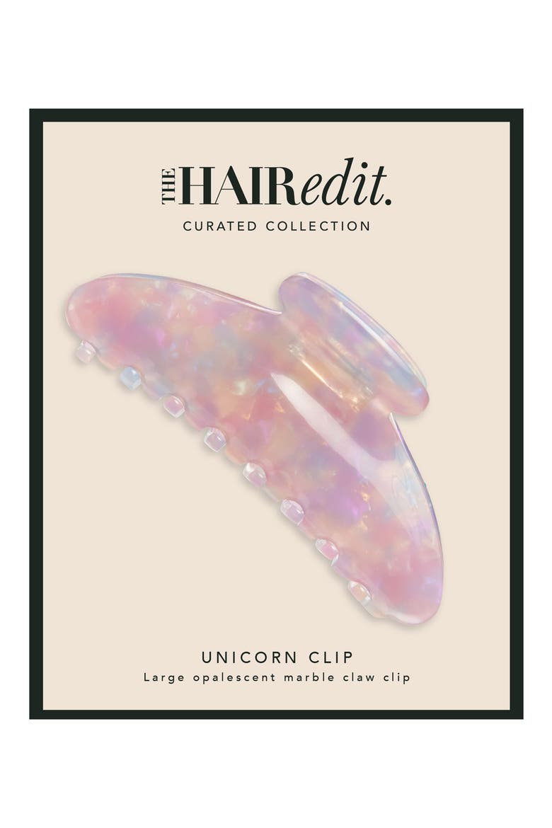 Unicorn Marble Claw Clip, Main, color, NO COLOR