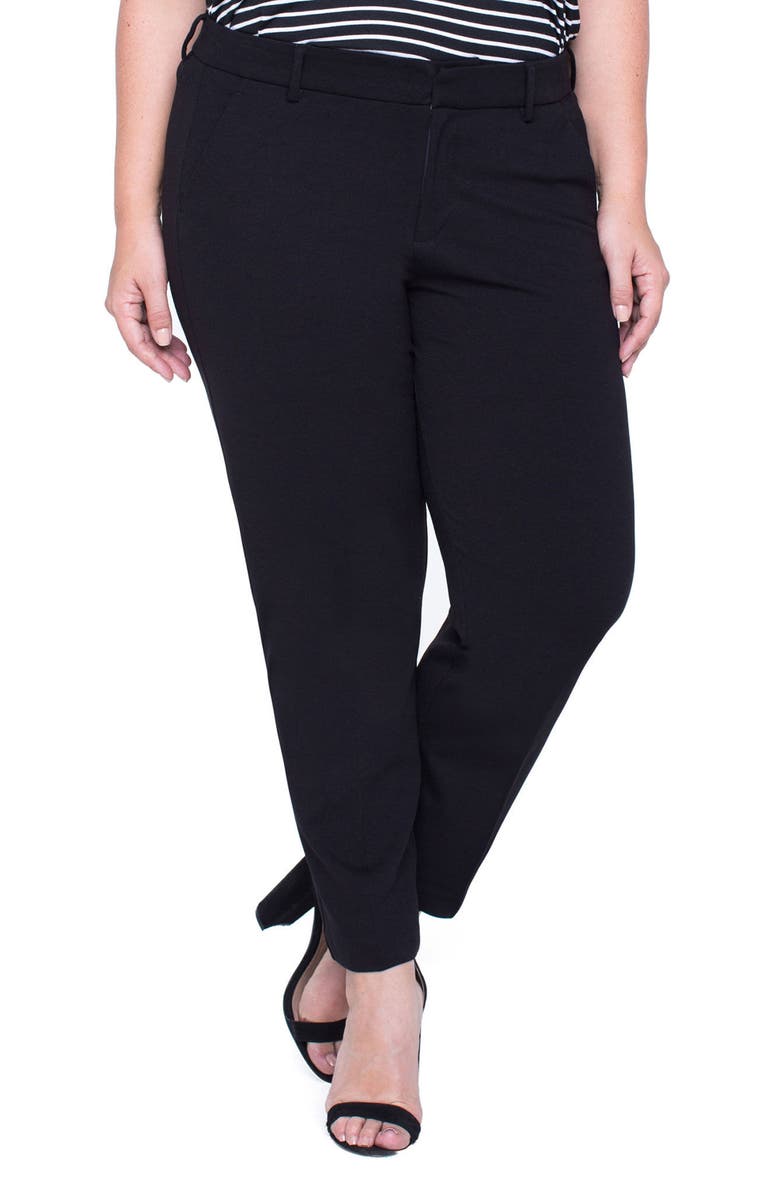 Liverpool Los Angeles Liverpool Kelsey Ponte Knit Trousers, Main, color, Black