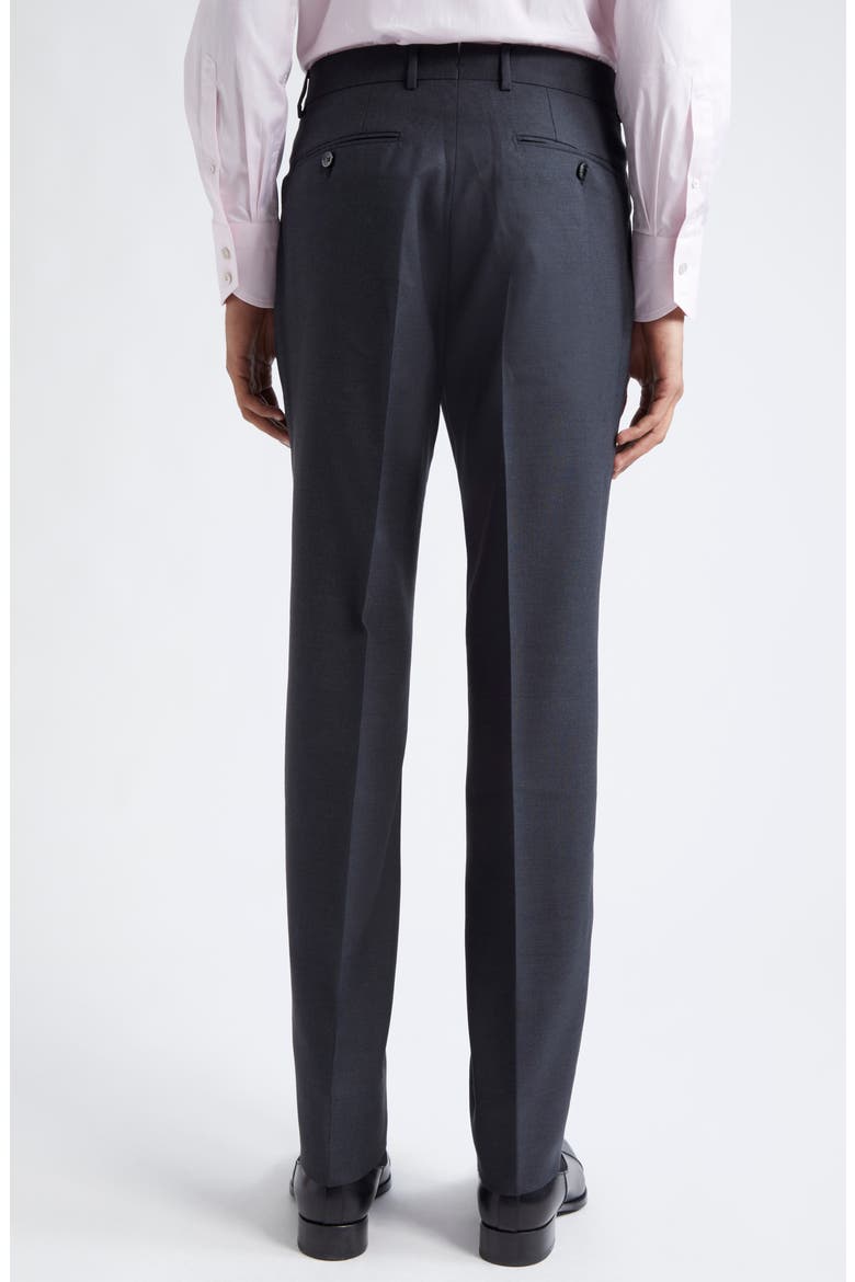 Shelton Mohair, Wool & Silk Trousers, Alternate, color, GREY MELANGE