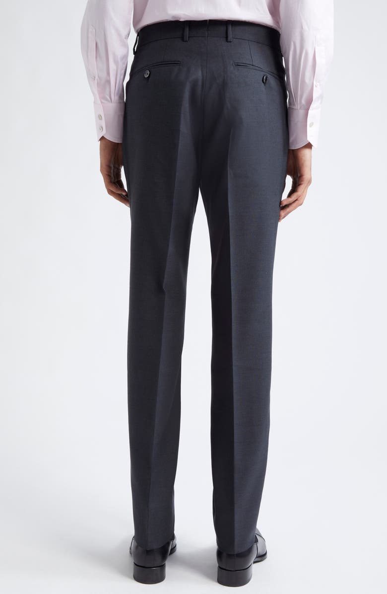 TOM FORD Shelton Mohair, Wool & Silk Trousers, Alternate, color, Grey Melange