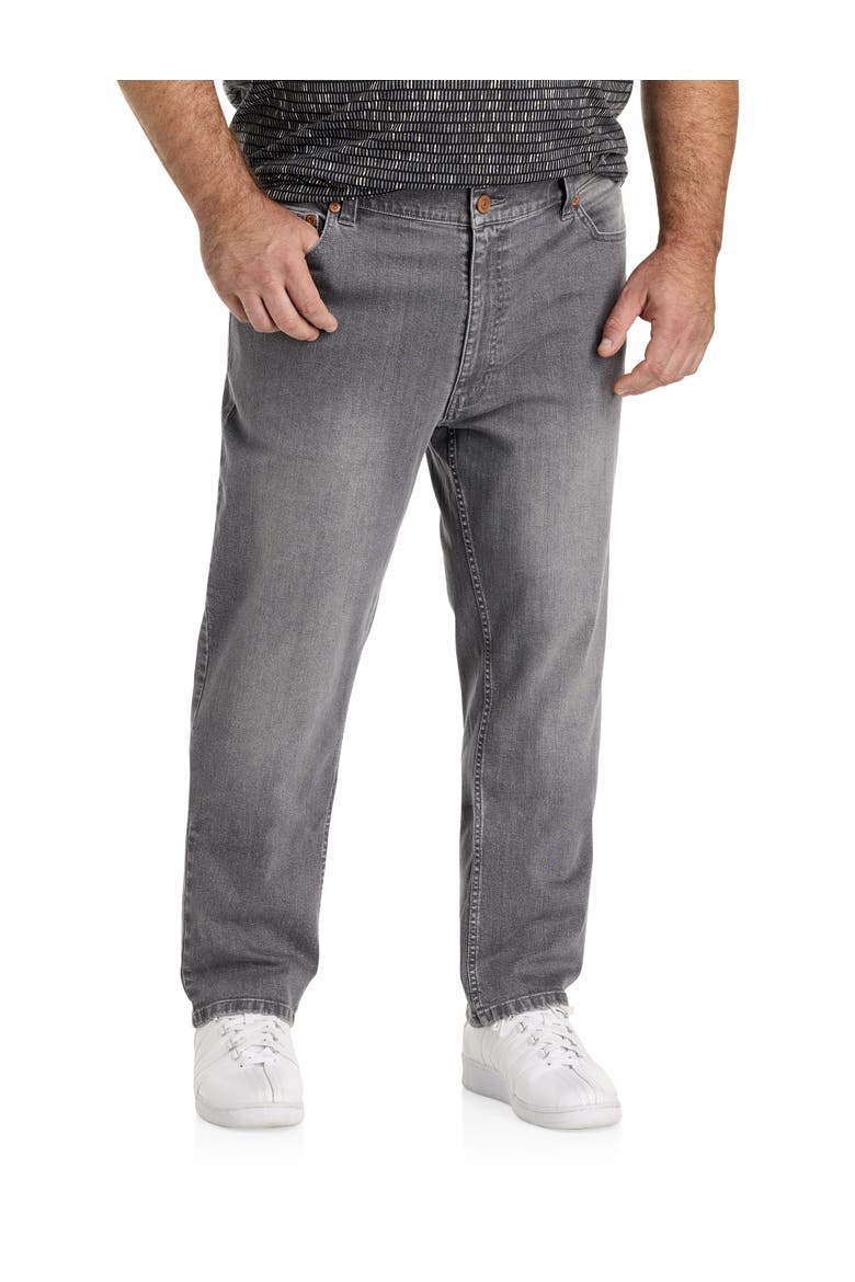 Big & Tall Grey Wash Tapered-Fit Jeans, Main, color, WASHED GREY