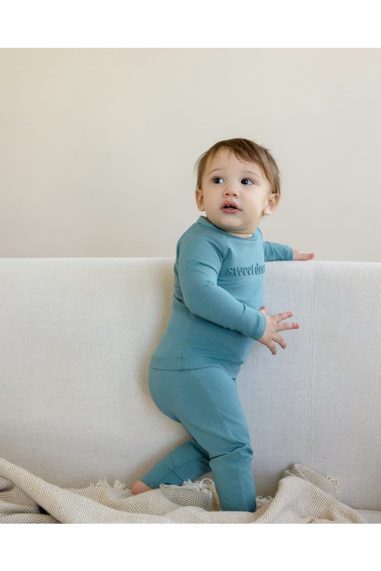Kid's Cotton Fleece 3D Embossed Pajama Set, Alternate, color, Arctic
