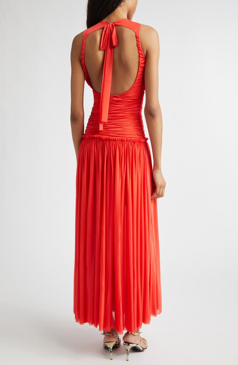 Siedrés Alina Gathered Open Back Jersey Dress, Alternate, color, Red