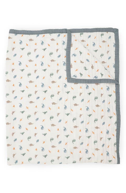 Organic Cotton Muslin Quilted Throw