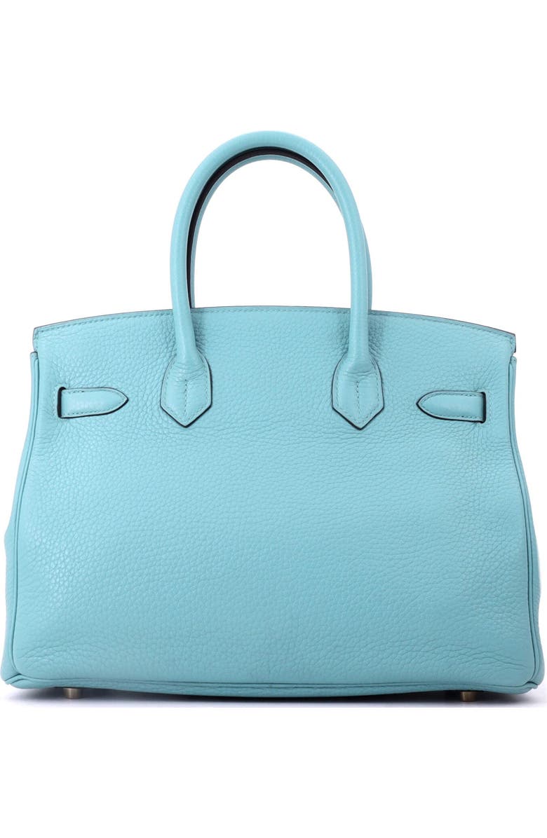 Pre-Owned Hermes Birkin Handbag Blue Clemence with Gold Hardware 30, Alternate, color, Bleu Atoll