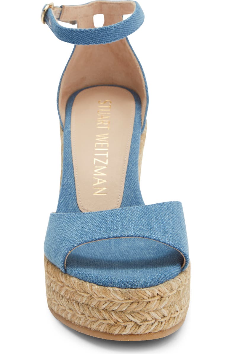 Stuart Weitzman Nudistcurve Wedge Sandal, Alternate, color, Washed