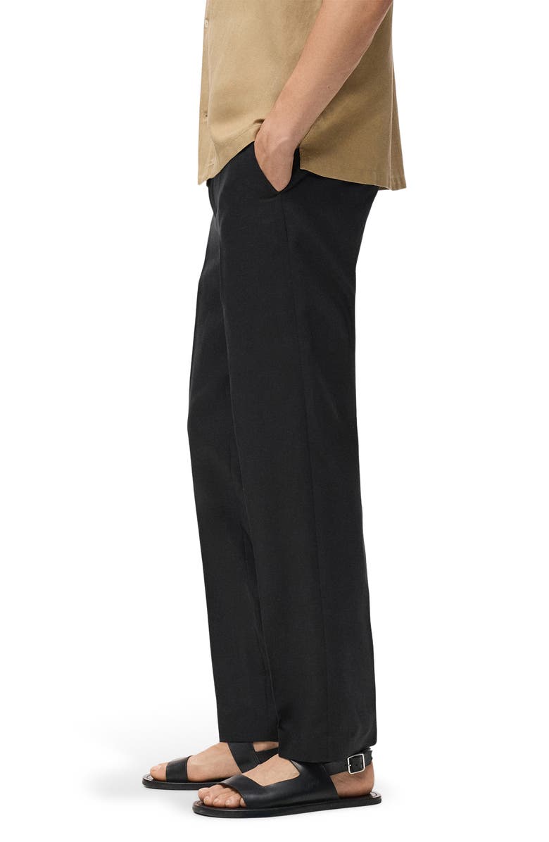 MANGO Straight Leg Pants, Alternate, color, Black